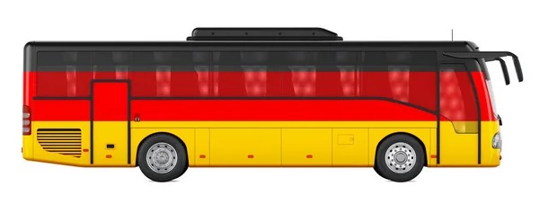 Bus Travel Germany German Bus Tours Concept Rendering Isolated White — Fotografia de Stock