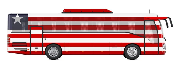 Bus Travel Liberia Liberian Bus Tours Concept Rendering Isolated White —  Fotos de Stock