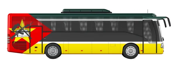 Bus Travel Mozambique Mozambican Bus Tours Concept Rendering Isolated White — 스톡 사진