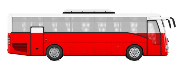 Bus Travel Poland Polish Bus Tours Concept Rendering Isolated White — стокове фото