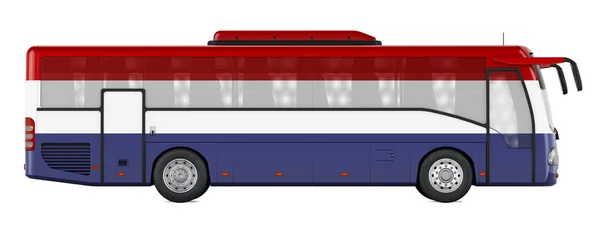 Bus Travel Netherlands Holland Bus Tours Concept Rendering Isolated White — Zdjęcie stockowe