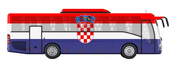 Bus Travel Croatia Croatian Bus Tours Concept Rendering Isolated White — Zdjęcie stockowe