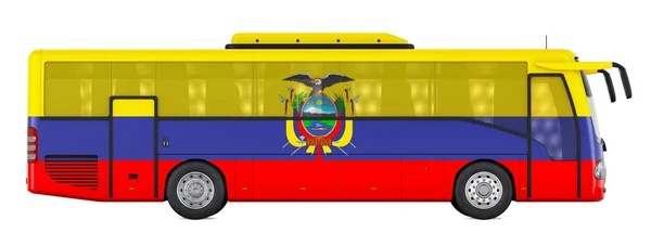 Bus Travel Ecuador Ecuadorian Bus Tours Concept Rendering Isolated White — Stock Photo, Image