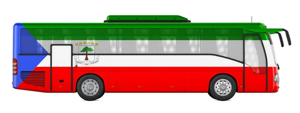 Bus Travel Equatorial Guinea Equatoguinean Bus Tours Concept Rendering Isolated — Stockfoto
