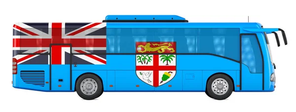Bus Travel Fiji Fijian Bus Tours Concept Rendering Isolated White — Stockfoto