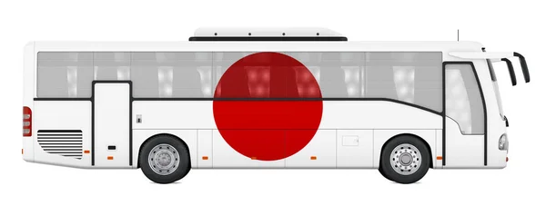 Viajes Autobús Japón Tours Autobús Japonés Concepto Representación Aislada Sobre — Foto de Stock