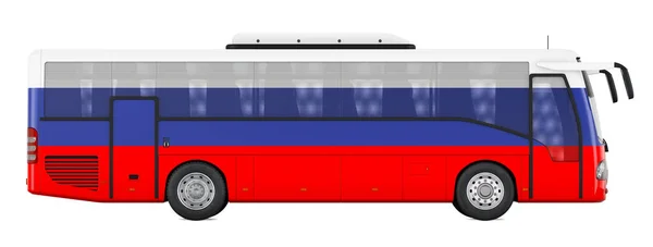 Bus Travel Russia Russian Bus Tours Concept Rendering Isolated White — Stockfoto