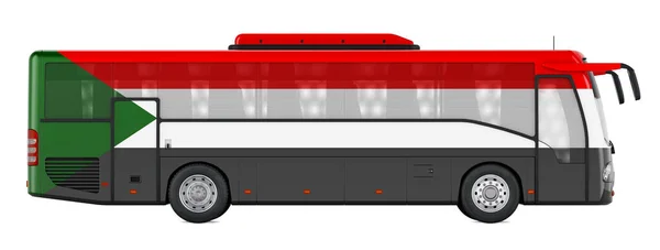 Viajes Autobús Sudán Tours Autobús Sudanés Concepto Representación Aislada Sobre — Foto de Stock