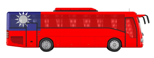 Bus Travel Taiwan Taiwanese Bus Tours Concept Rendering Isolated White —  Fotos de Stock