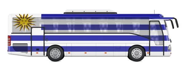 Bus Travel Uruguay Uruguayan Bus Tours Concept Rendering Isolated White — Stockfoto