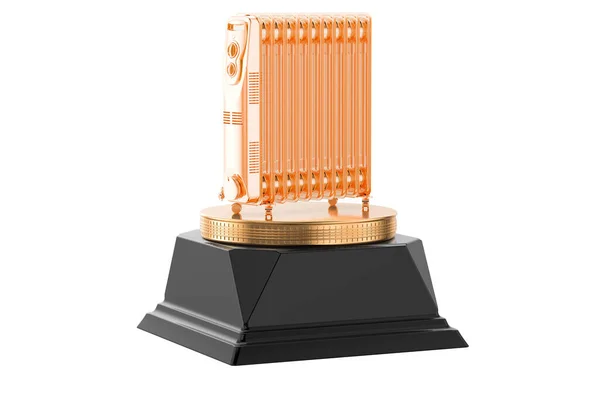 Oil Heater Golden Award Concept Rendering Isolated White Background — Fotografia de Stock