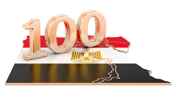 Celebrando Centenario Del Concepto Egipto Representación Aislada Sobre Fondo Blanco — Foto de Stock