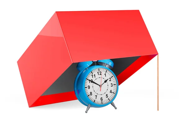 Trap Alarm Clock Rendering Isolated White Background — Stock Photo, Image