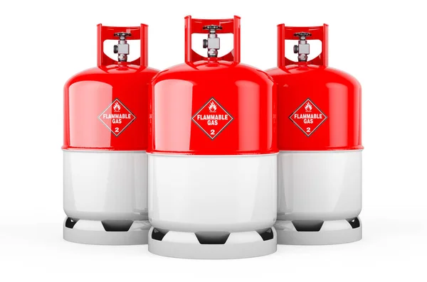 Indonesian Monacan Flag Painted Propane Cylinders Compressed Gas Rendering Isolated — Zdjęcie stockowe