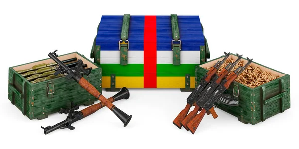 Waffen Militärische Ausrüstung Der Zentralafrikanischen Republik Konzept Rendering Isoliert Auf — Stockfoto
