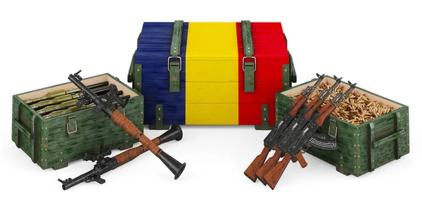 Waffen Militärische Ausrüstung Tschad Konzept Rendering Isoliert Auf Weißem Hintergrund — Stockfoto