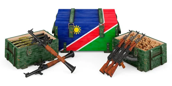 Waffen Militärische Ausrüstung Namibia Konzept Rendering Isoliert Auf Weißem Hintergrund — Stockfoto