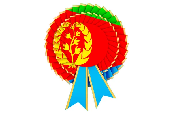 Eritreai Zászló Van Ráfestve Díjátadóra Renderelés Elszigetelt Fehér Háttér — Stock Fotó