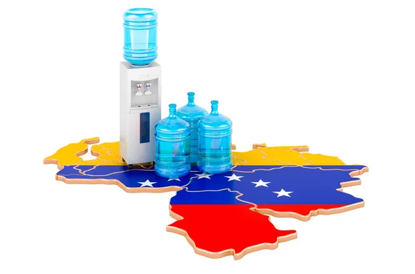 Bottled Water Delivery Service Venezuela Rendering Geïsoleerd Witte Achtergrond — Stockfoto