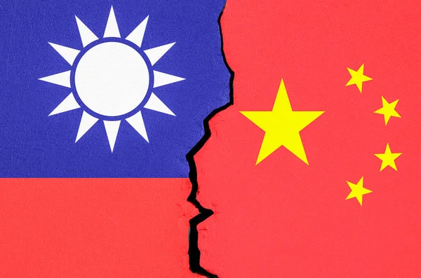 Chinese Taiwanese Political Conflict Concept Rendering — Foto de Stock