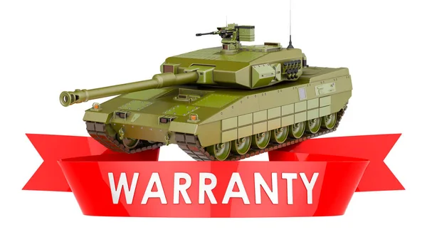 Battle Tank Warranty Concept Rendering Isolated White Background — Stockfoto