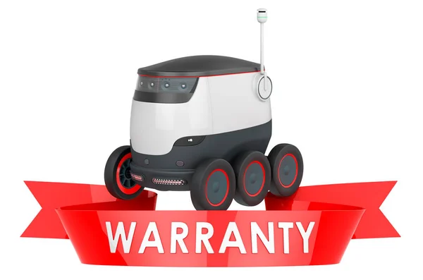 Autonomous Robot Warranty Concept Rendering Isolated White Background — Zdjęcie stockowe