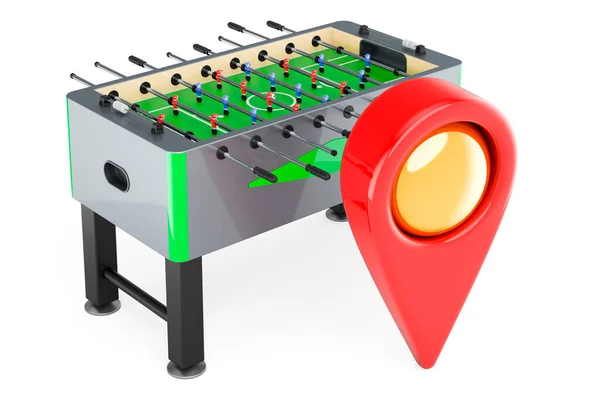 Table Football Map Pointer Rendering Isolated White Background — Stock Photo, Image