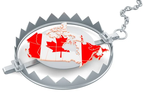 Canada Bear Trap Rendering Isolated White Background — Foto de Stock