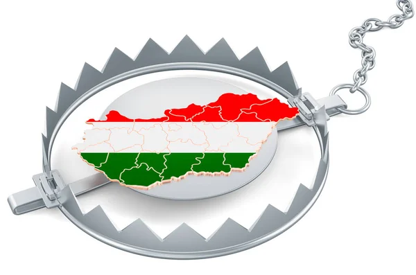 Hungary Bear Trap Rendering Isolated White Background — Stock Fotó