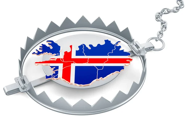 Iceland Bear Trap Rendering Isolated White Background — Stock fotografie