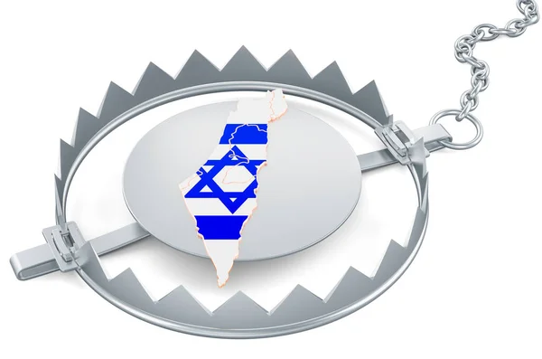 Israel Bear Trap Rendering Isolated White Background — Zdjęcie stockowe