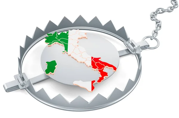 Italy Bear Trap Rendering Isolated White Background — Φωτογραφία Αρχείου