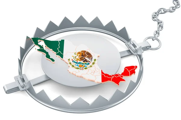 Mexico Bear Trap Rendering Isolated White Background — Foto Stock