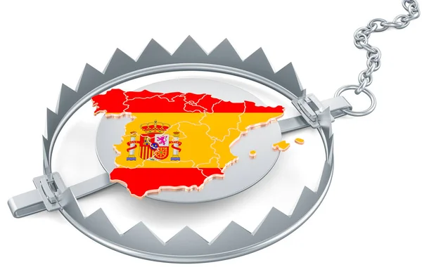 Spain Bear Trap Rendering Isolated White Background — Fotografie, imagine de stoc