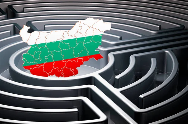 Bulgarian Map Maze Rendering — Stock Fotó