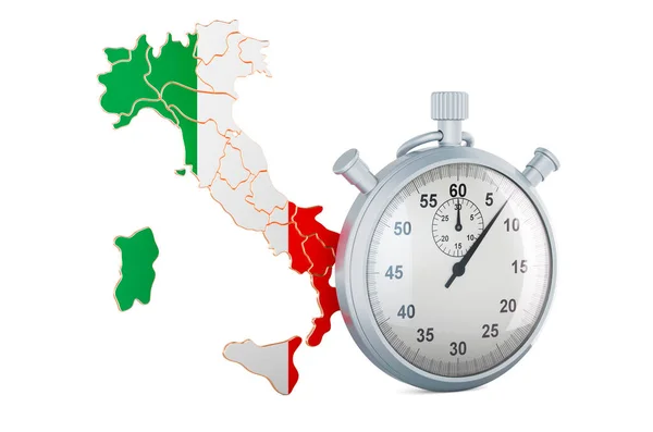 Ιταλικός Χάρτης Χρονόμετρο Απόδοση Απομονώνονται Λευκό Φόντο — Φωτογραφία Αρχείου