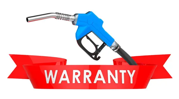 Conceito Garantia Gasolina Renderização Isolada Fundo Branco — Fotografia de Stock