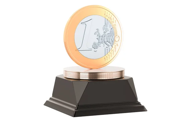 Euro Münze Goldene Auszeichnung Besten Rendering Isoliert Auf Weißem Hintergrund — Stockfoto