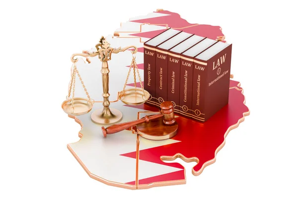 Νόμος Και Δικαιοσύνη Στο Κατάρ Έννοια Απόδοση Απομονωμένη Λευκό Φόντο — Φωτογραφία Αρχείου