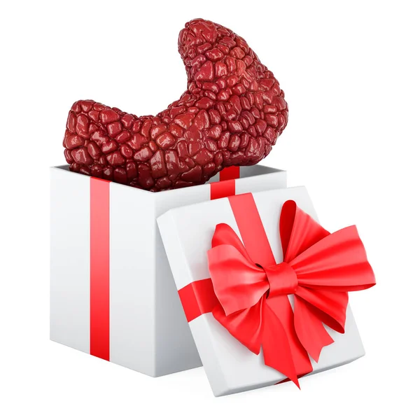 Schilddrüse Geschenkkarton Geschenkkonzept Rendering Isoliert Auf Weißem Hintergrund — Stockfoto