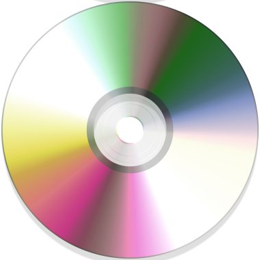 dvd disk üzerinde beyaz izole
