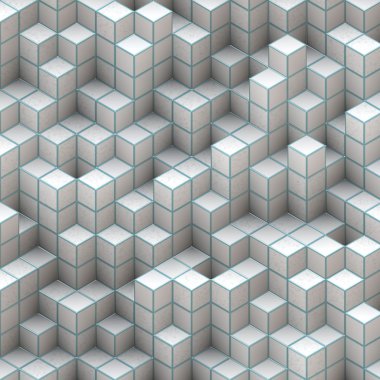 soyut beyaz küpleri