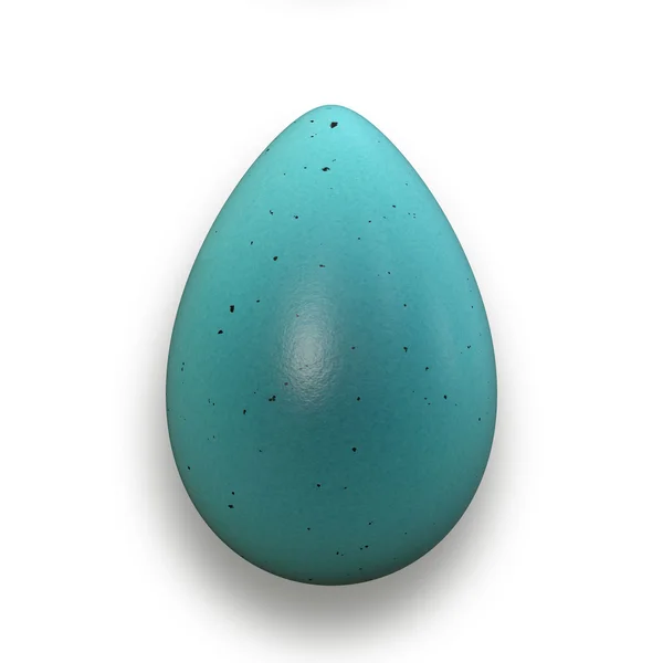 Блакитне яйце ізольовано на білому — стокове фото