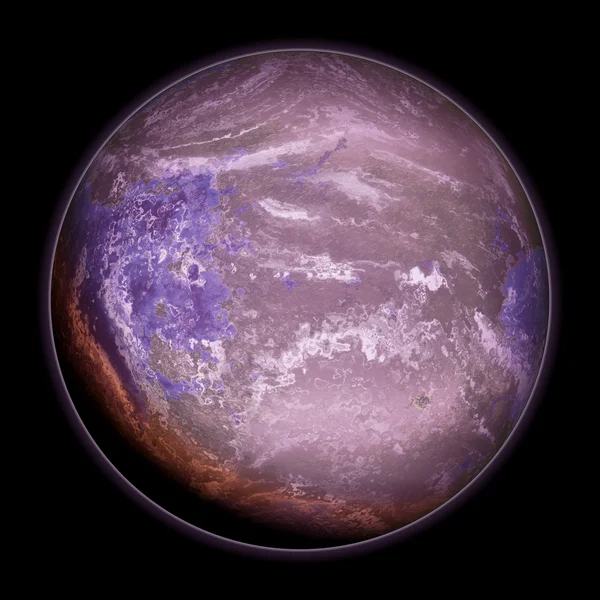 Синяя планета в космосе — стоковое фото