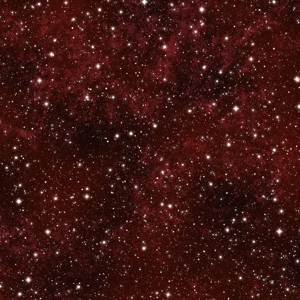 Céu nebuloso vermelho com estrelas brancas — Fotografia de Stock