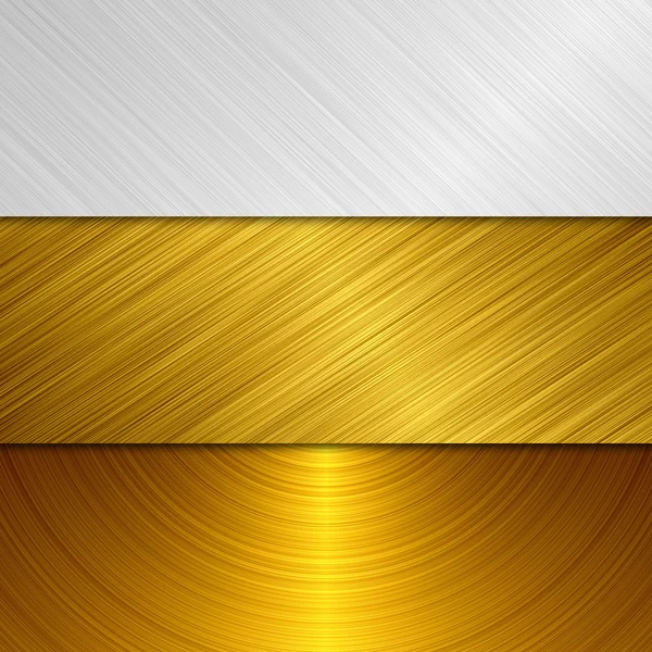 Silver and gold metal banner — Stock Photo, Image