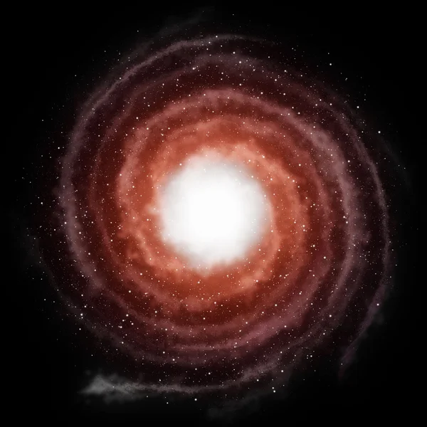 Galaxia espiral roja — Foto de Stock