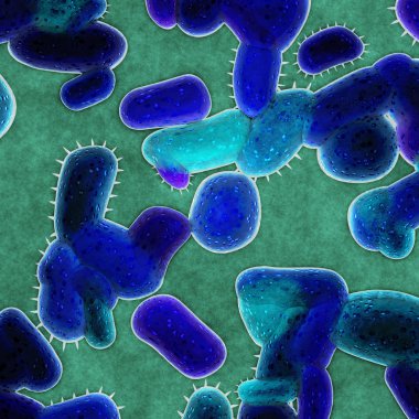 Blue bacteria cells clipart
