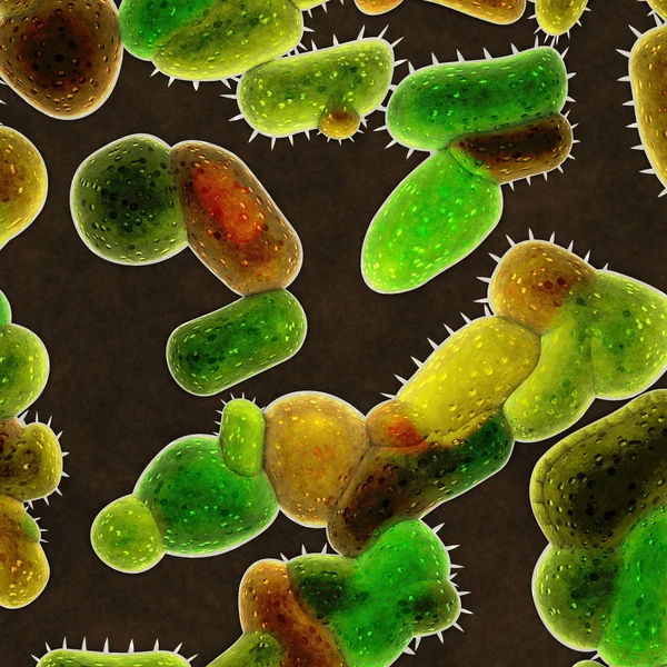 Green bacteria cells — Stock Photo, Image