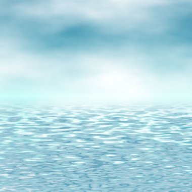 Mavi gökyüzü ve deniz